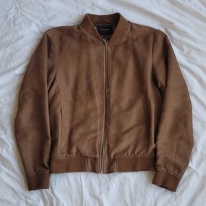 🌱 Vegan Suede Bomber Jacket